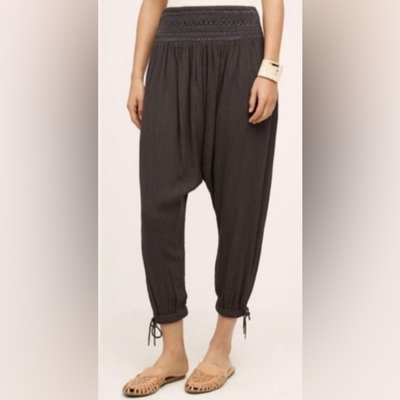 Anthropologie Pants - Anthropologie Hei Hei Gray Gauzy Lightweight Boho Harem Pants.